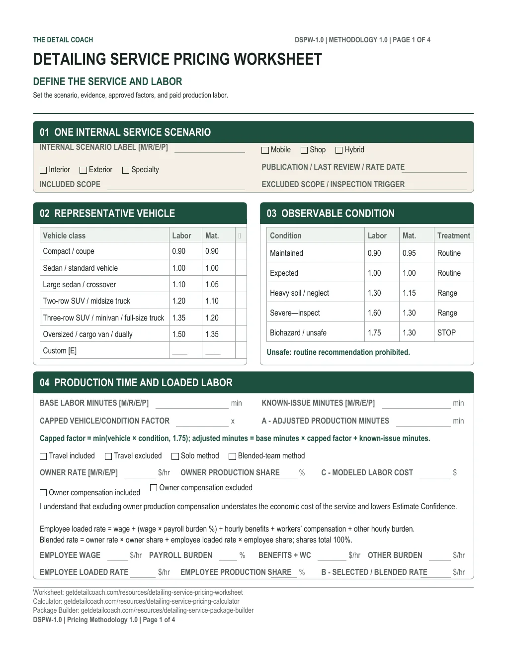 Preview of page 1, define the service and labor
